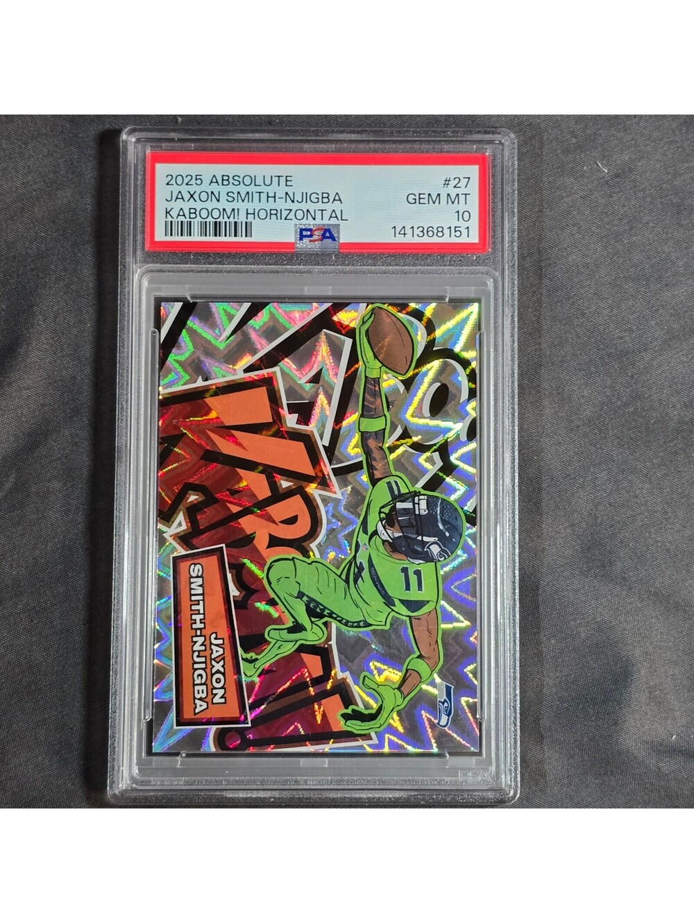 Absolute 2025 NFL Seahawks Jason Smith-Njigba JSN KABOOM! *GEM MINT PSA 10*